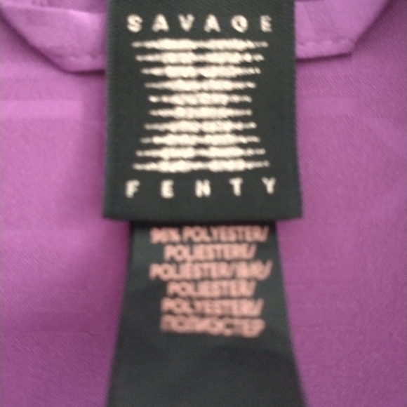 Savage X Fenty Purple Satin Robe Size Medium - Picture 4 of 8